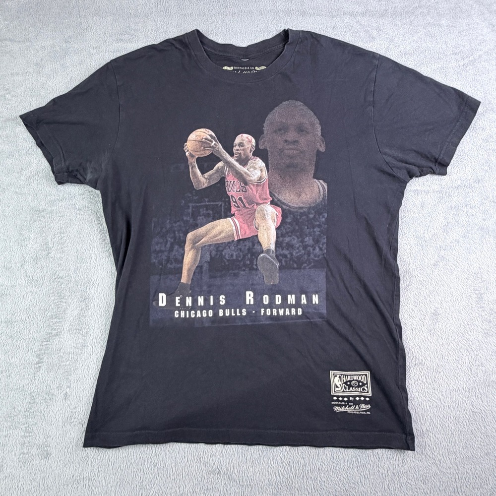 Mitchell & Ness Dennis Rodman Chicago Bulls NBA Hardwood Classics Black Tee M